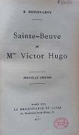 Sainte-Beuve et Madame Victor Hugo