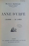 Anne d'Urfé : l'homme, le poète