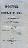 Notice sur Tallemant des Réaux, sur sa famille et sur ses mémoires ; suivi de, Table analytique des matières renfermées dans ses Historiettes