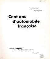 Cent ans d'automobile française