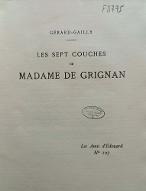 Les  sept couches de Madame de Grignan