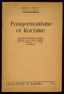 Pangermanisme et racisme : coup d'oeil d'ensemble sur le racisme allemand avant la guerre mondiale : H.F.K. Günther et la théorie du Nordisme