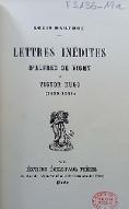 Lettres inédites d'Alfred de Vigny à Victor Hugo : 1820-1831