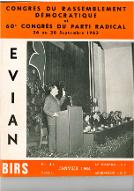 Congrès du Rassemblement démocratique et du 60e congrès du Parti Radical : du 26 au 28 septembre 1963