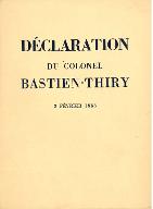 Déclaration du Colonel Bastien-Thiry : 2 février 1963