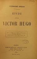 Etude sur Victor Hugo