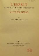L'esprit dans les œuvres poétiques de Victor Hugo