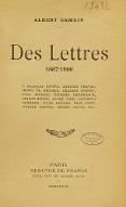 Des lettres : 1887-1900