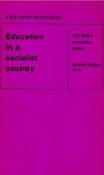 Education in a socialist country : the GDR's education policy