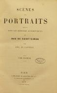 Scènes et portraits choisis dans les "Mémoires authentiques" du duc de Saint-Simon