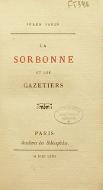 La  Sorbonne et les gazetiers
