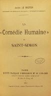 La  "Comédie humaine" de Saint-Simon