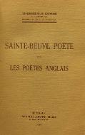 Sainte-Beuve poète et les poètes anglais