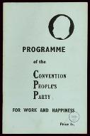 Programme of the Convention people's party for work and happiness