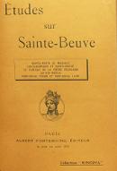 Etudes sur Sainte-Beuve