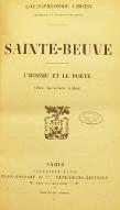 Sainte-Beuve : l'homme et le poète