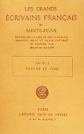 Les  grands écrivains français : XIXe siècle : Madame de Staël