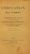 De l'éducation des femmes ; suivi de, Notes inédites de Charles Baudelaire