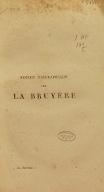 Notice biographique sur La Bruyère