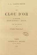 Le  clou d'or ; La pendule ; Madame de Pontivy ; Christel