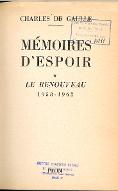 Mémoires d'espoir. 1, Le renouveau, 1958 - 1962