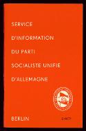 Quatrième session plénière du Comité central du Parti socialiste unifié d'Allemagne : Berlin les 16 et 17 décembre 1971