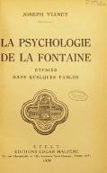 La  psychologie de La Fontaine étudiée dans quelques fables
