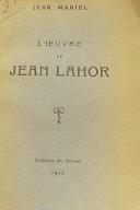 L'oeuvre de Jean Lahor