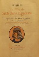 La  vie de Sainte Marie l'Egyptienne ; suivie de, La légende de Sainte Marie l'Egyptienne par Jacques de Voragine