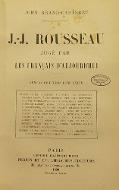 J.-J. Rousseau jugé par les Français d'aujourd'hui