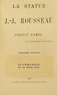 La  statue de J.-J. Rousseau