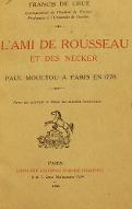 L'ami de Rousseau et des Necker : Paul Moultou à Paris en 1778