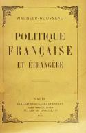 Politique française et étrangère