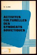Activités culturelles des syndicats soviétiques