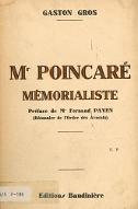 Mr Poincaré mémorialiste