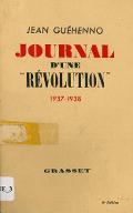 Journal d'une "révolution" : 1937-1938