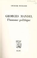 Georges Mandel : l'homme politique