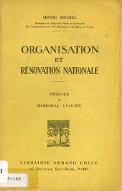 Organisation et rénovation nationale