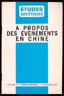 A propos des événements en Chine : Pravda, 27 novembre 1966