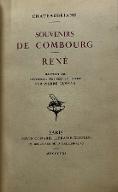 Souvenirs de Combourg ; René