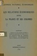 Relations économiques entre la France et ses colonies