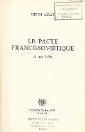 Le  pacte franco-soviétique (2 mai 1935)