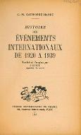 Histoire des événements internationaux de 1920 à 1939