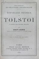 Nouvelles pensées de Tolstoï : d'après les textes russes