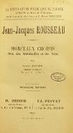 Morceaux choisis de J.-J. Rousseau