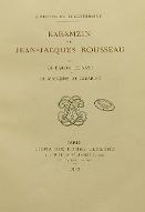 Karamzin et Jean-Jacques Rousseau
