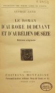 Le  Roman d'Aurore Dudevant et d'Aurélien de Sèze