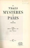 Les  vrais mystères de Paris, par Vidocq