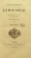 Oeuvres complètes de J. J. Rousseau : avec des éclaicissements et des notes historiques. Tome XX à XXV, Correspondance