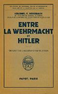 Entre la Wehrmacht et Hitler